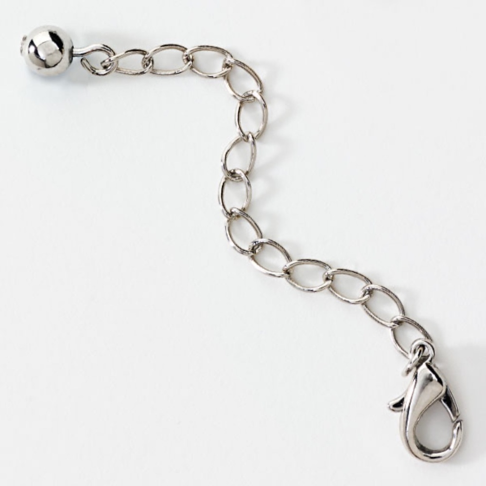Touchstone 3” Rhodium Extender Chain w/ Lobster Clasp – Necklace & Bracelet